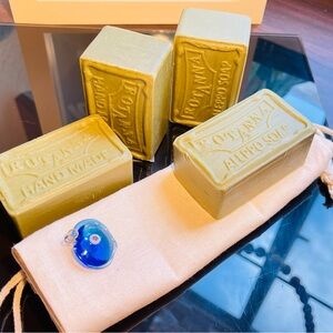 4/Pack Authentic Aleppo Soap Pure Olive Oil Laurel Oil Hand made from origin.